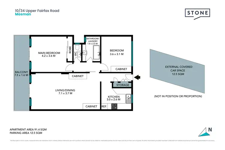 Floorplan of Homely apartment listing, 10/34 Upper Fairfax Road, Mosman NSW 2088