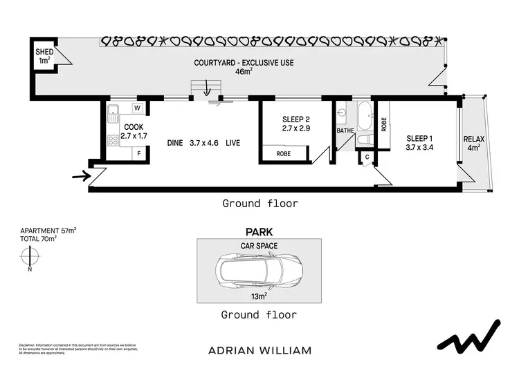 Floorplan of Homely apartment listing, 2/38 Livingstone Road, Petersham NSW 2049