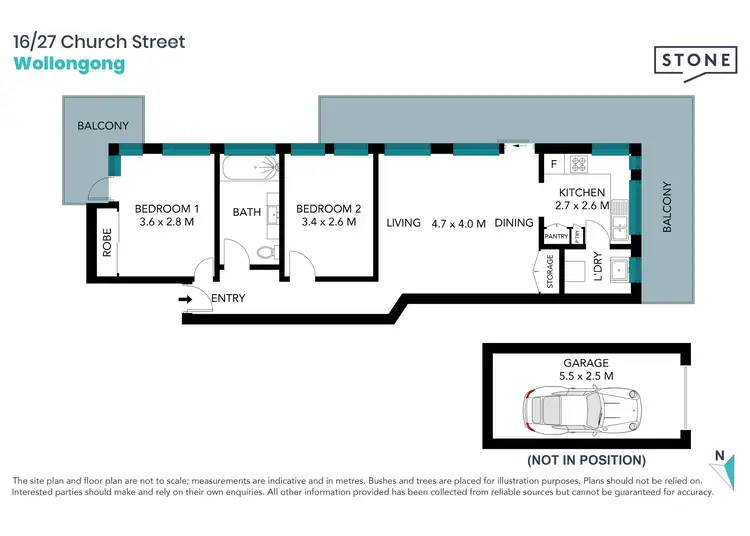 Floorplan of Homely apartment listing, 16/27 Church Street, Wollongong NSW 2500