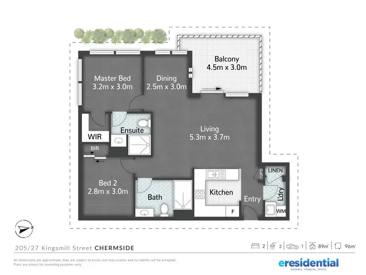 Floorplan of Homely unit listing, 205/27 Kingsmill Street, Chermside QLD 4032