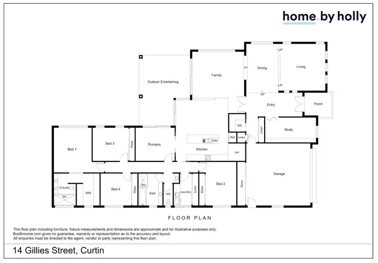 Floorplan of Homely house listing, 14 Gillies Street, Curtin ACT 2605