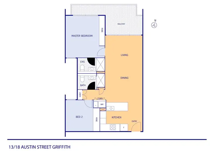 Floorplan of Homely apartment listing, 13/18 Austin Street, Griffith ACT 2603