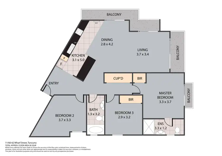 Floorplan of Homely apartment listing, 11/60-62 Wharf Street, Tuncurry NSW 2428