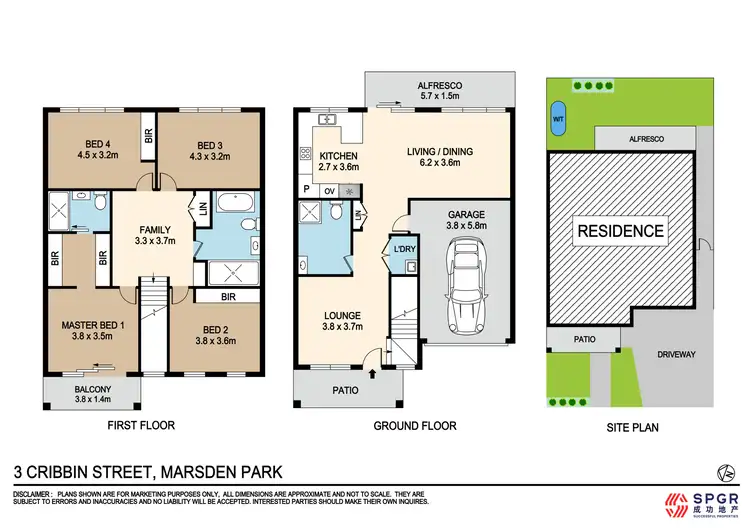 Floorplan of Homely townhouse listing, 3 Cribbin Street, Marsden Park NSW 2765