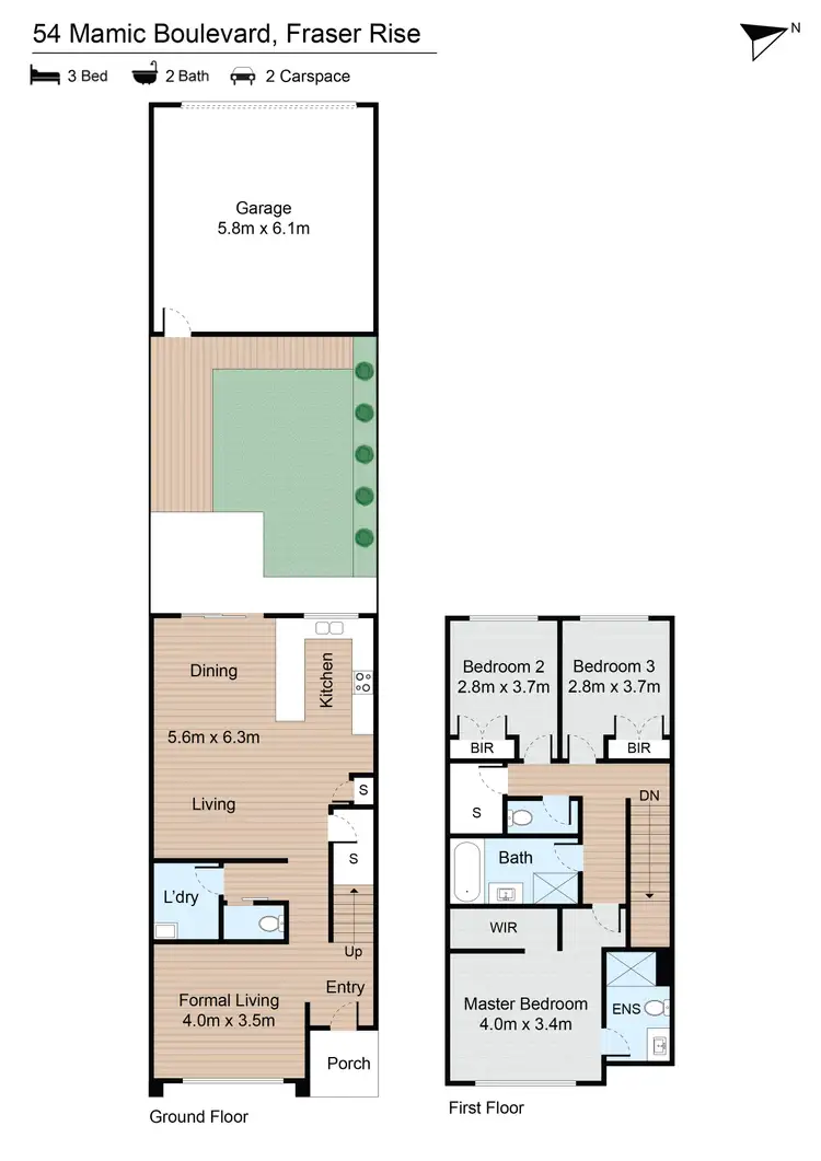 Floorplan of Homely house listing, 54 Mamic Boulevard, Fraser Rise VIC 3336