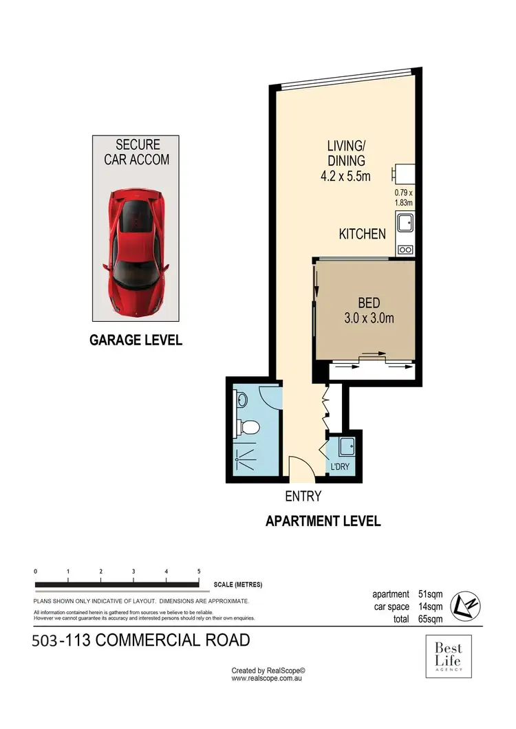 Floorplan of Homely apartment listing, 503/113 Commercial Road, Teneriffe QLD 4005