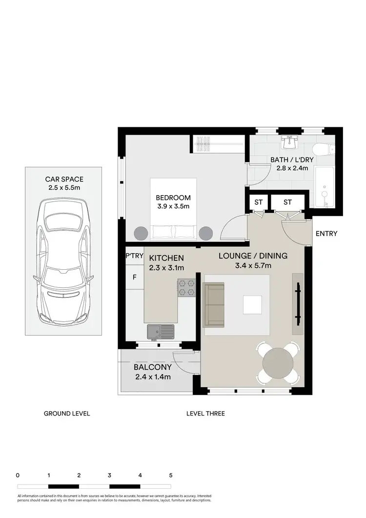 Floorplan of Homely apartment listing, 5/34 Abbott Street, Cammeray NSW 2062