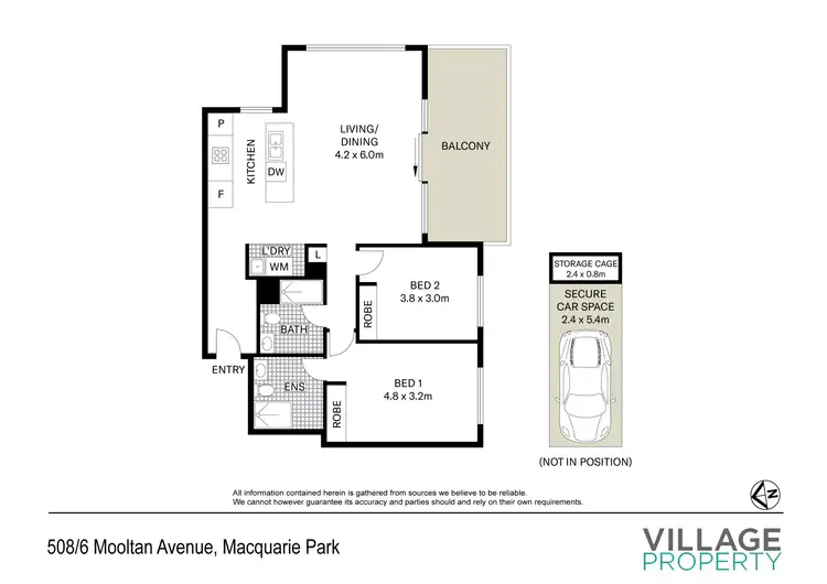 Floorplan of Homely apartment listing, 508/6 Mooltan Avenue, Macquarie Park NSW 2113