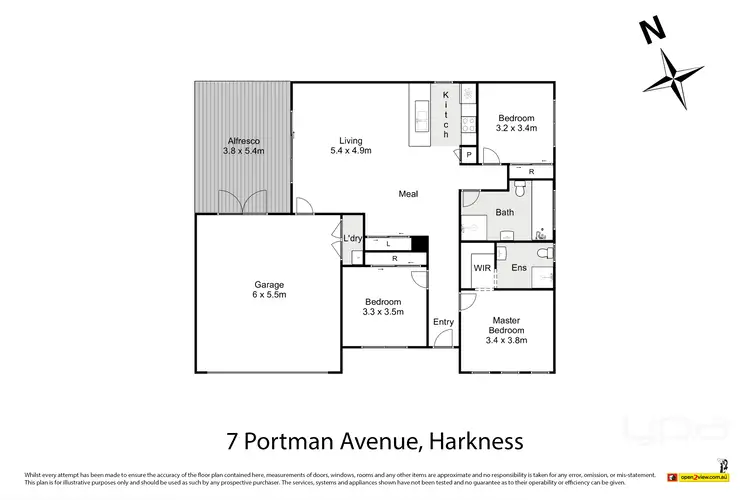 Floorplan of Homely house listing, 7 Portman Avenue, Harkness VIC 3337