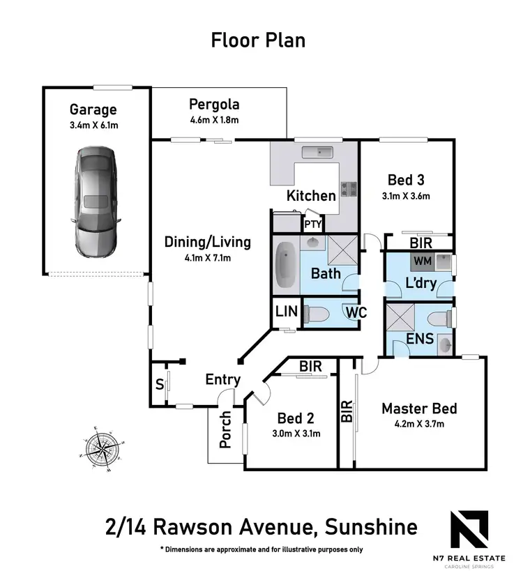 Floorplan of Homely unit listing, 2/14 Rawson Avenue, Sunshine VIC 3020