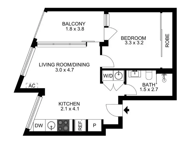 Floorplan of Homely apartment listing, 1104/81 Cooyong Street, Reid ACT 2612