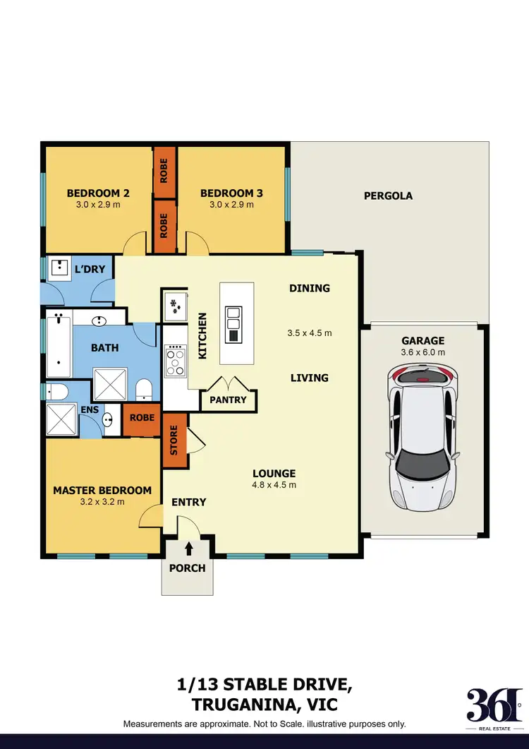 Floorplan of Homely unit listing, 1/13 Stable Drive, Truganina VIC 3029