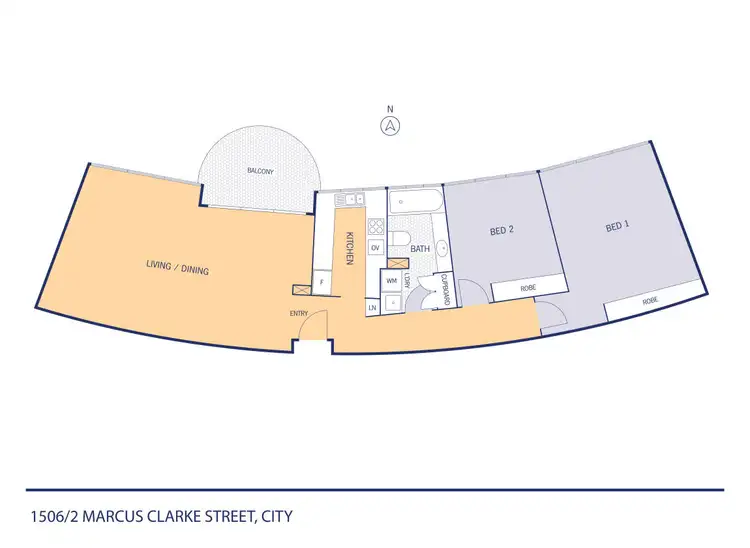 Floorplan of Homely apartment listing, 1506/2 Marcus Clarke Street, City ACT 2601