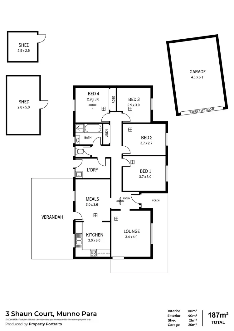 Floorplan of Homely house listing, 3 Shaun Court, Munno Para SA 5115