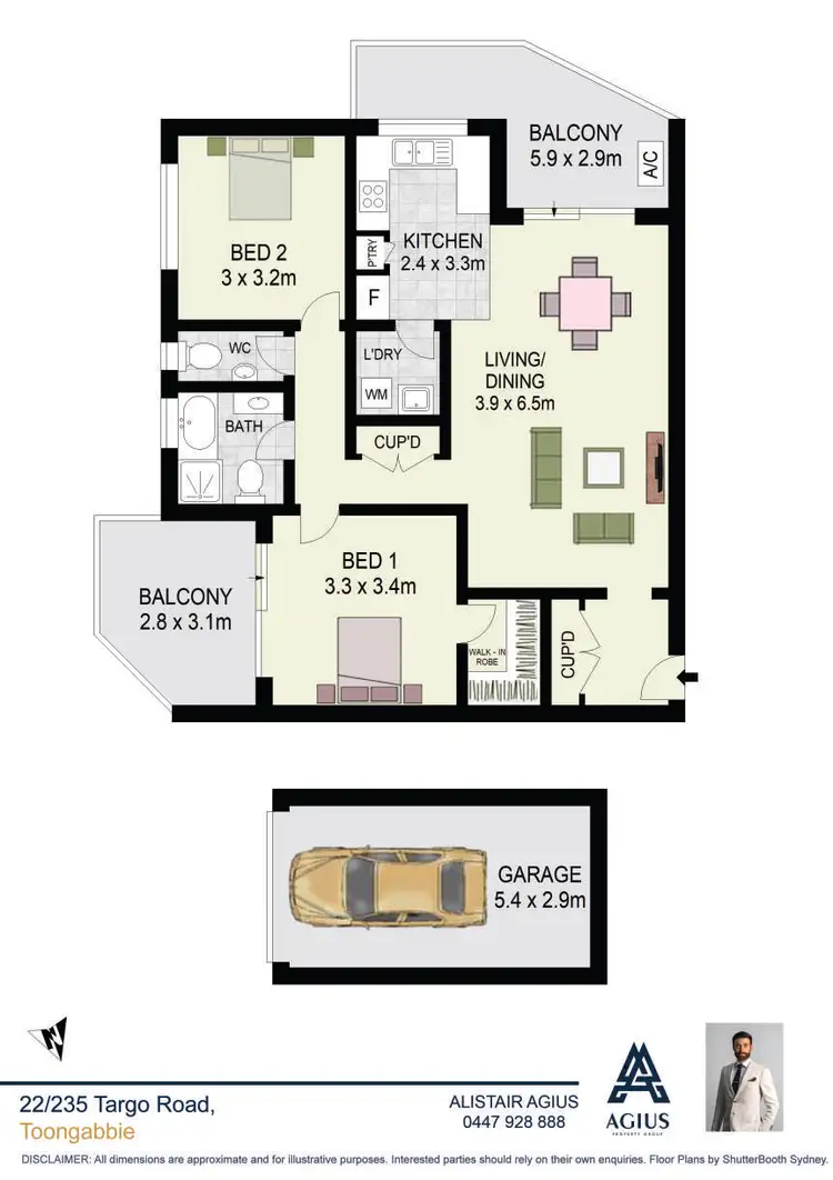 Floorplan of Homely apartment listing, 22/235 Targo Road, Girraween NSW 2145
