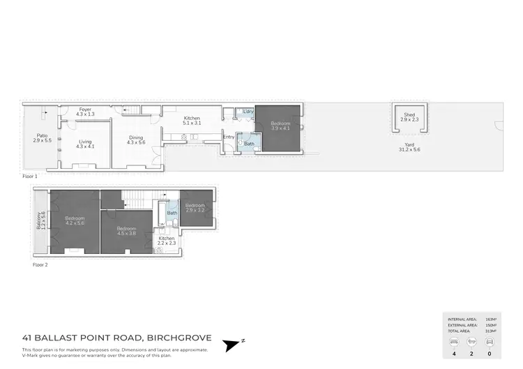 Floorplan of Homely house listing, 41 Ballast Point Road, Birchgrove NSW 2041