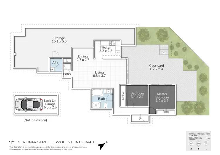 Floorplan of Homely apartment listing, 9/5 Boronia Street, Wollstonecraft NSW 2065