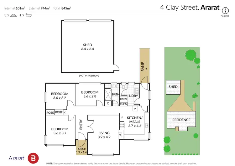 Floorplan of Homely house listing, 4 Clay Street, Ararat VIC 3377