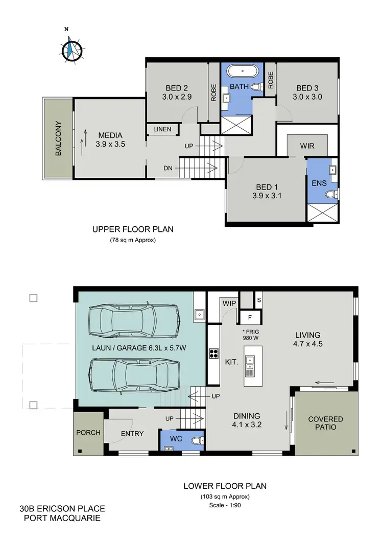 Floorplan of Homely townhouse listing, 30b Ericson Place, Port Macquarie NSW 2444