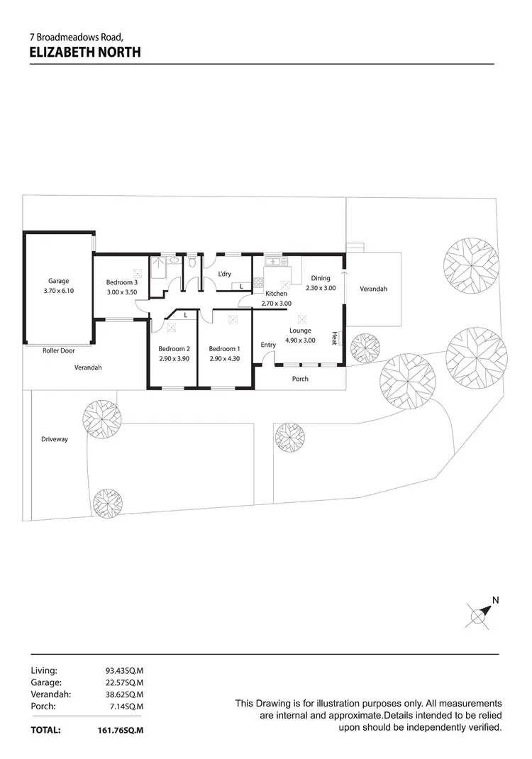 Floorplan of Homely house listing, 7 Broadmeadows Road, Elizabeth North SA 5113