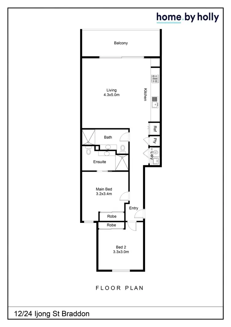 Floorplan of Homely apartment listing, 12/24 Ijong Street, Braddon ACT 2612