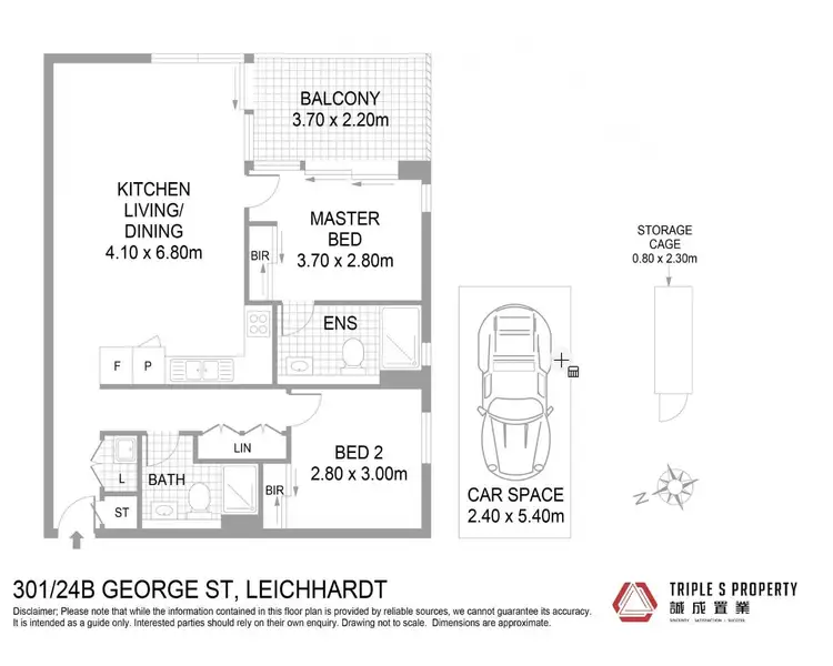 Floorplan of Homely apartment listing, 301/24B George Street, Leichhardt NSW 2040