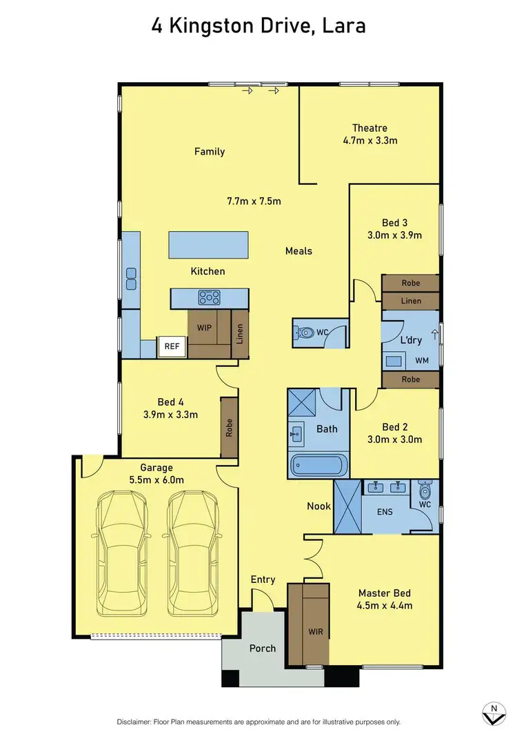 Floorplan of Homely house listing, 4 Kingston Drive, Lara VIC 3212