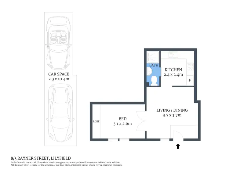 Floorplan of Homely apartment listing, 8/3 Rayner Street, Lilyfield NSW 2040