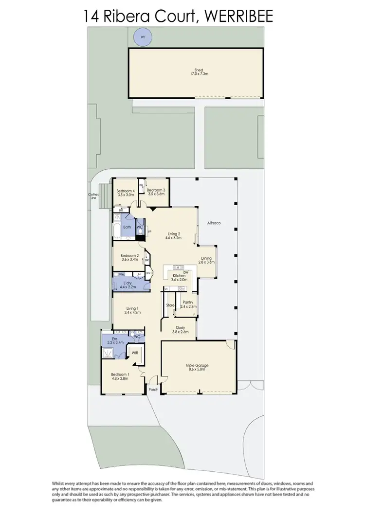 Floorplan of Homely house listing, 14 Ribera Court, Werribee VIC 3030