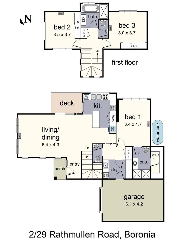 Floorplan of Homely townhouse listing, 2/29 Rathmullen Road, Boronia VIC 3155