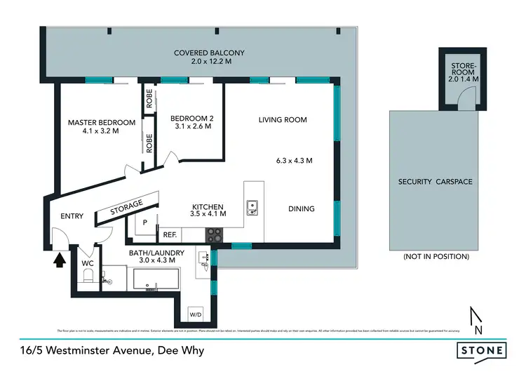 Floorplan of Homely apartment listing, 16/5-7 Westminster Avenue, Dee Why NSW 2099