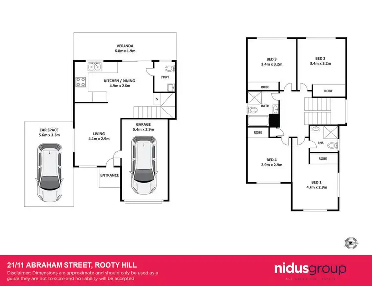 Floorplan of Homely townhouse listing, 21/11 Abraham Street, Rooty Hill NSW 2766