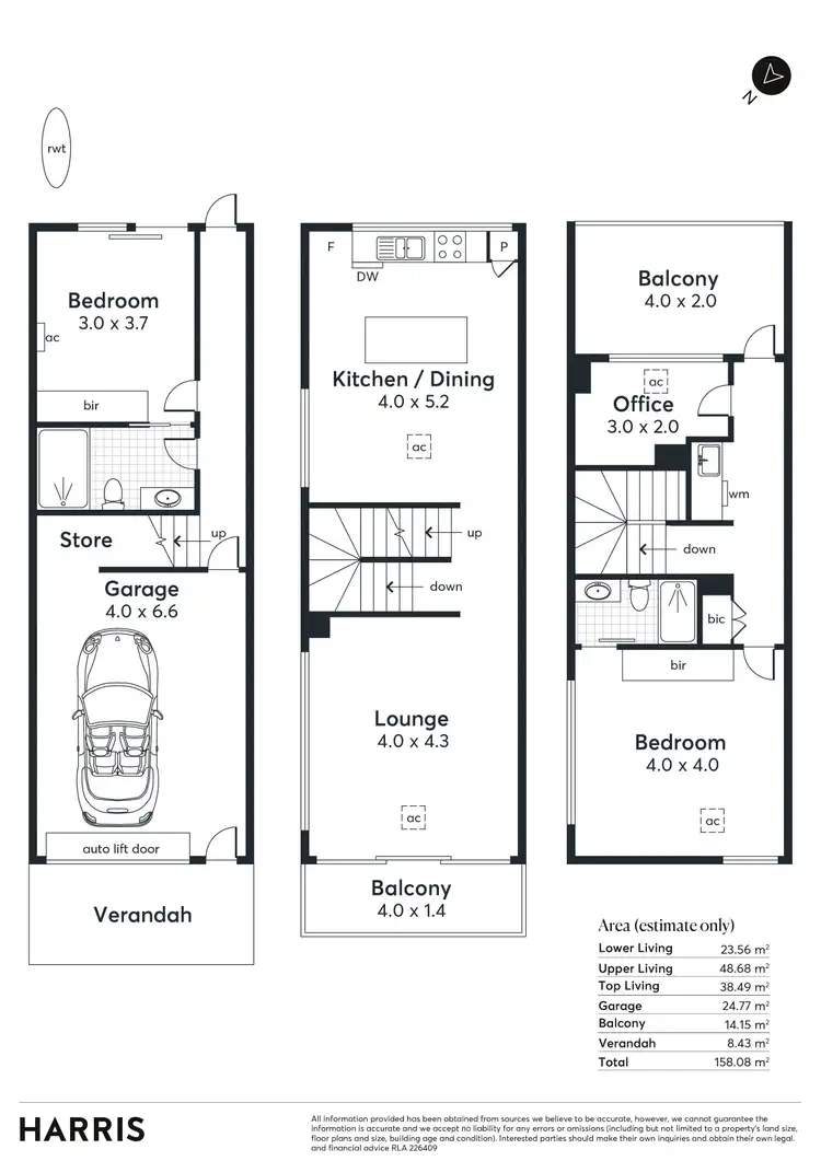 Floorplan of Homely townhouse listing, 10/91 Myrtle Street, Prospect SA 5082