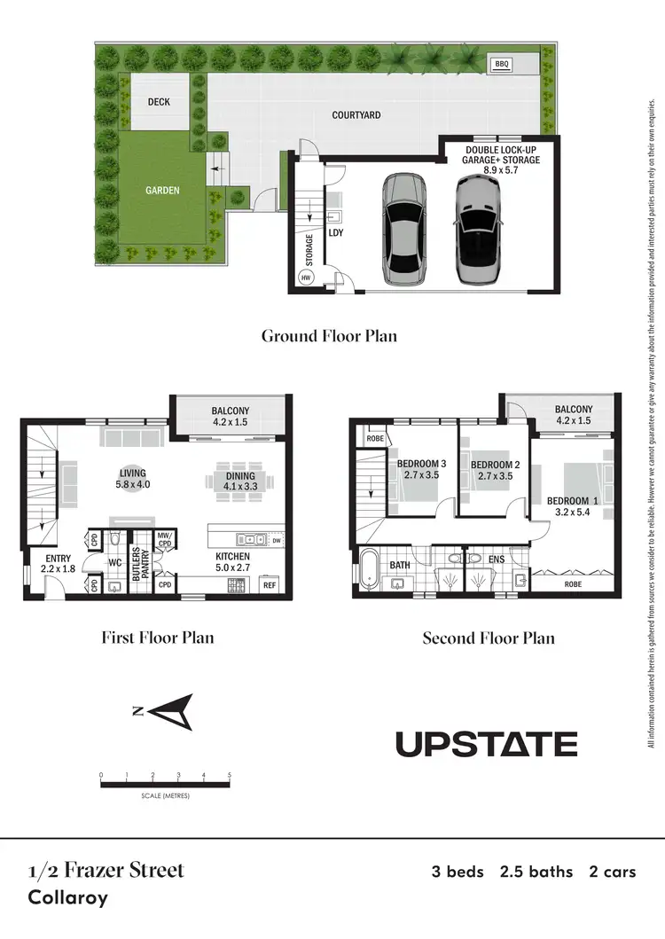 Floorplan of Homely townhouse listing, 1/2 Frazer Street, Collaroy NSW 2097
