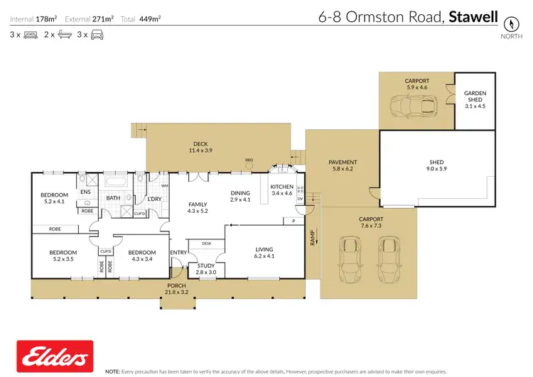 Floorplan of Homely house listing, 6-8 Ormston Road, Stawell VIC 3380