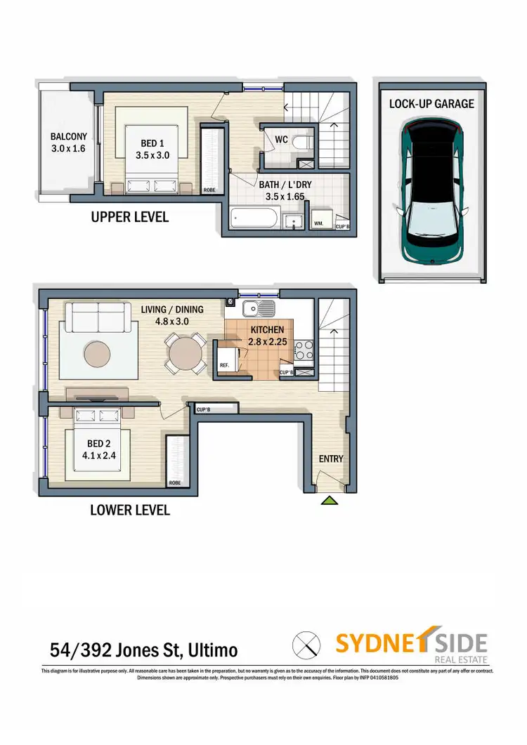 Floorplan of Homely apartment listing, 54/392 Jones Street, Ultimo NSW 2007
