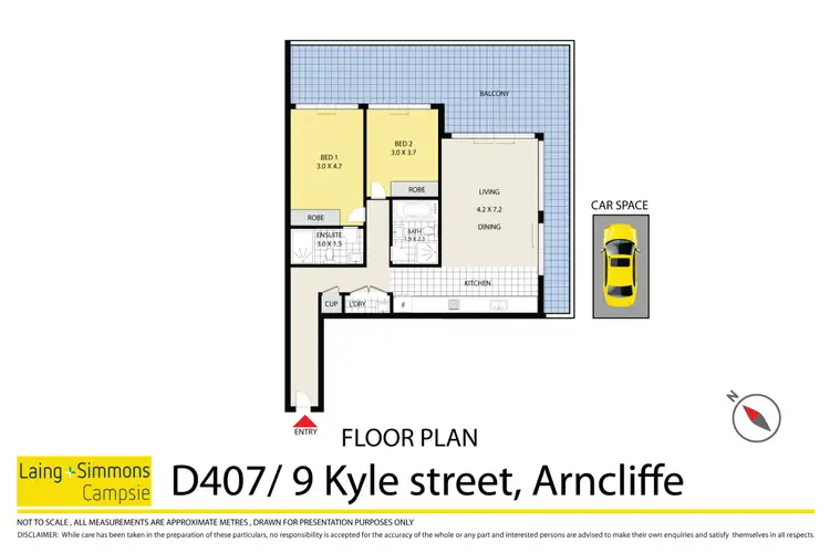 Floorplan of Homely apartment listing, D407/9 Kyle Street, Arncliffe NSW 2205