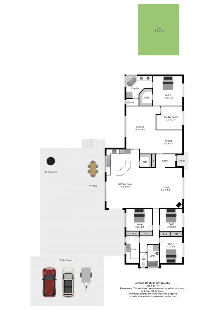 Floorplan of Homely rural property listing, 18 Beardmore Street, Bethanga VIC 3691