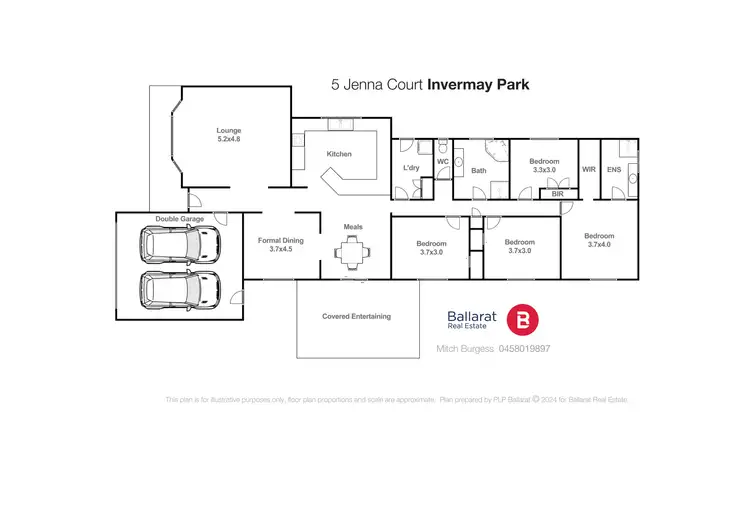 Floorplan of Homely house listing, 5 Jenna Court, Invermay Park VIC 3350