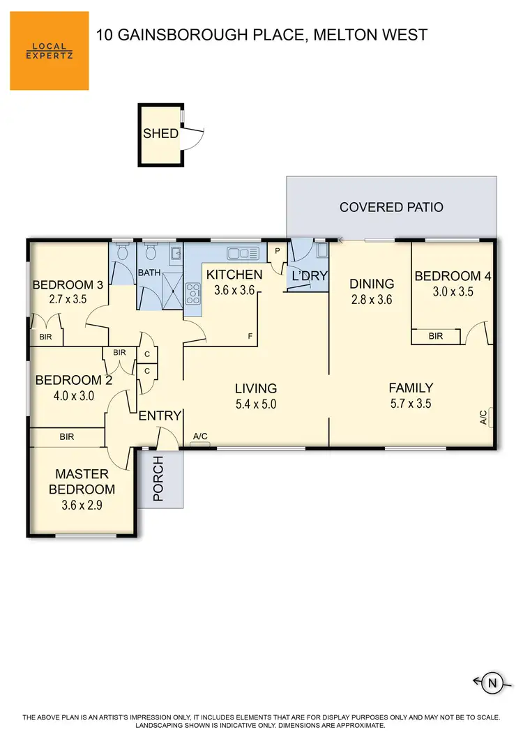 Floorplan of Homely house listing, 10 Gainsborough Place, Melton West VIC 3337