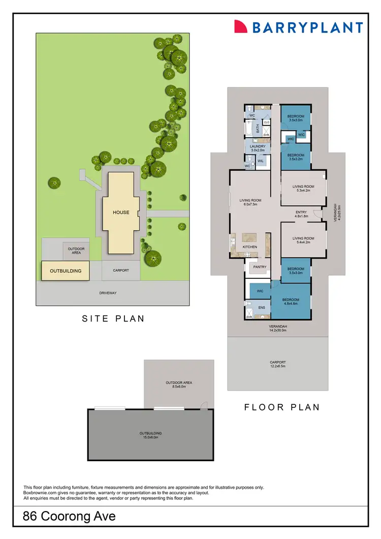 Floorplan of Homely house listing, 86 Coorong Avenue, Irymple VIC 3498