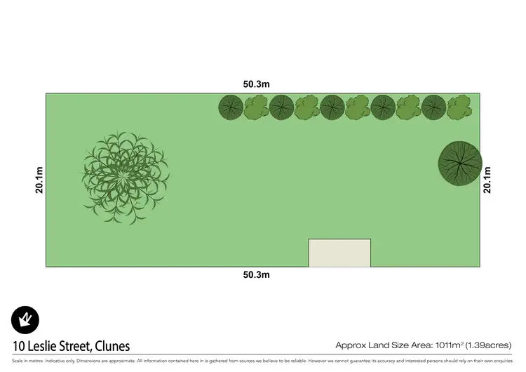 Floorplan of Homely land listing, 10 Leslie Street, Clunes VIC 3370