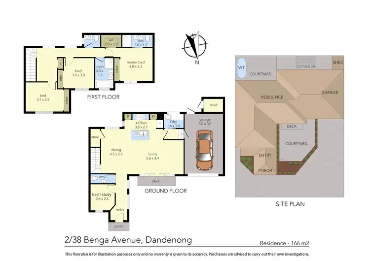 Floorplan of Homely townhouse listing, 2/38 Benga Avenue, Dandenong VIC 3175