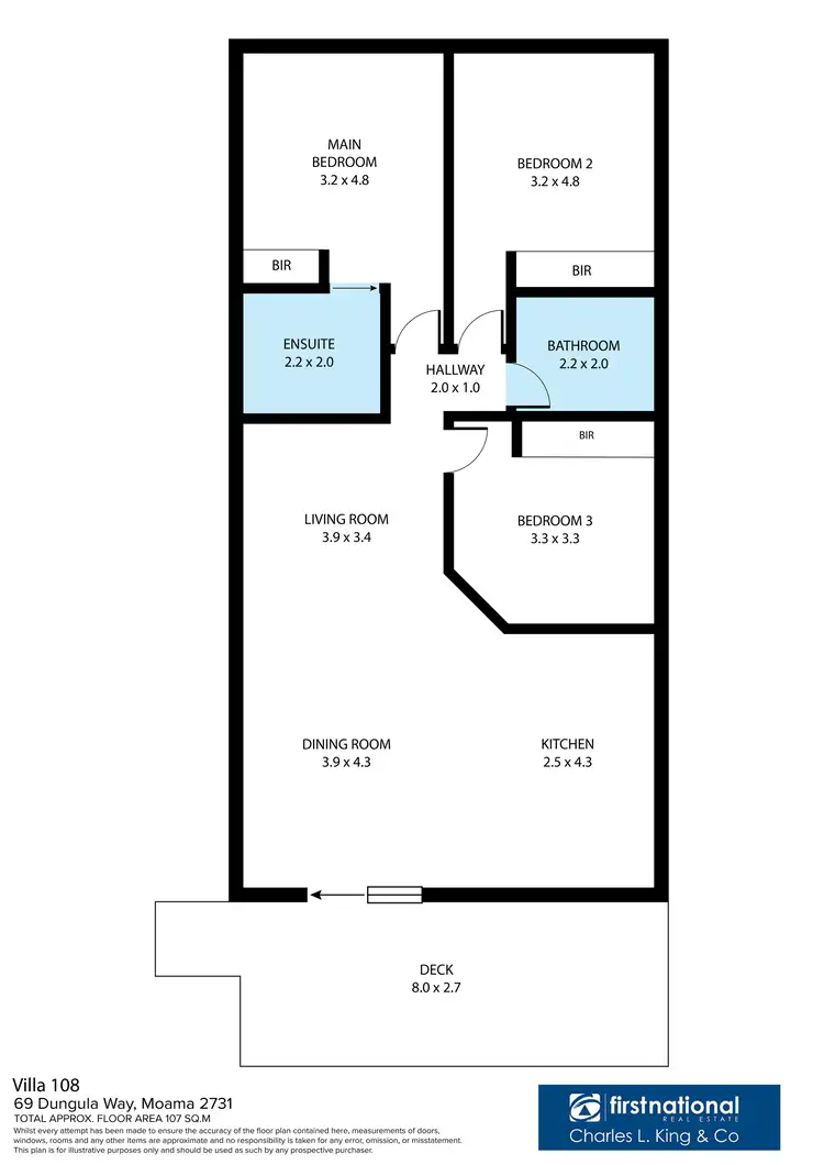 Floorplan of Homely villa listing, 108/69 Dungala Way, Moama On Murray Resort, Moama NSW 2731