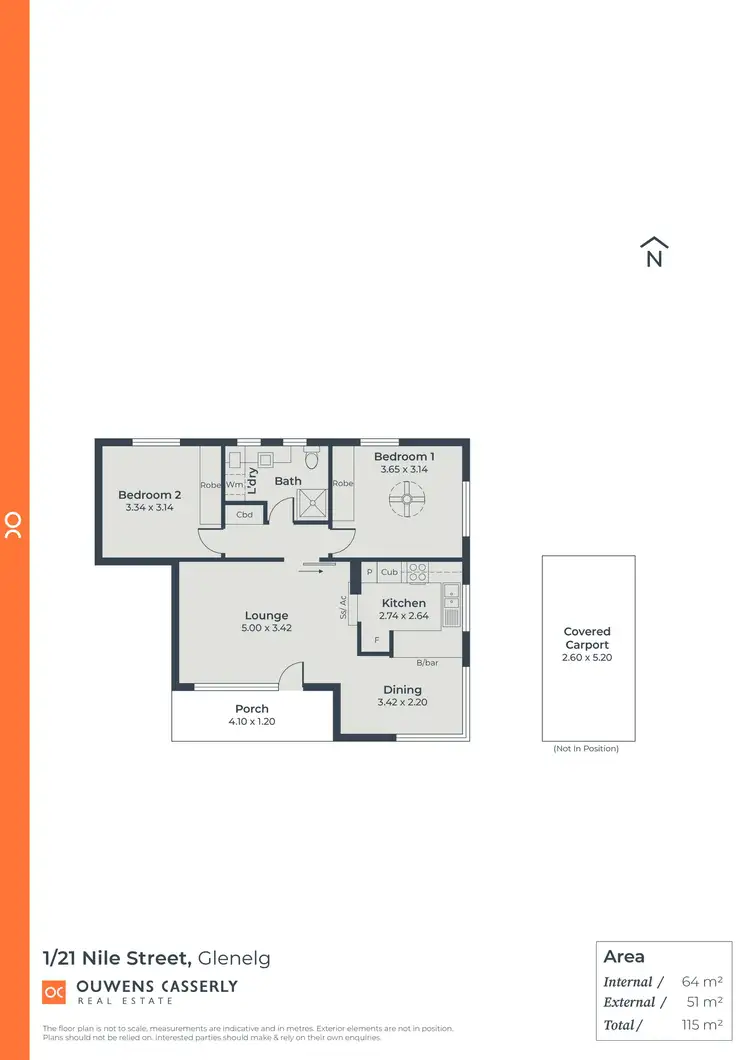 Floorplan of Homely unit listing, 1/21 Nile Street, Glenelg SA 5045