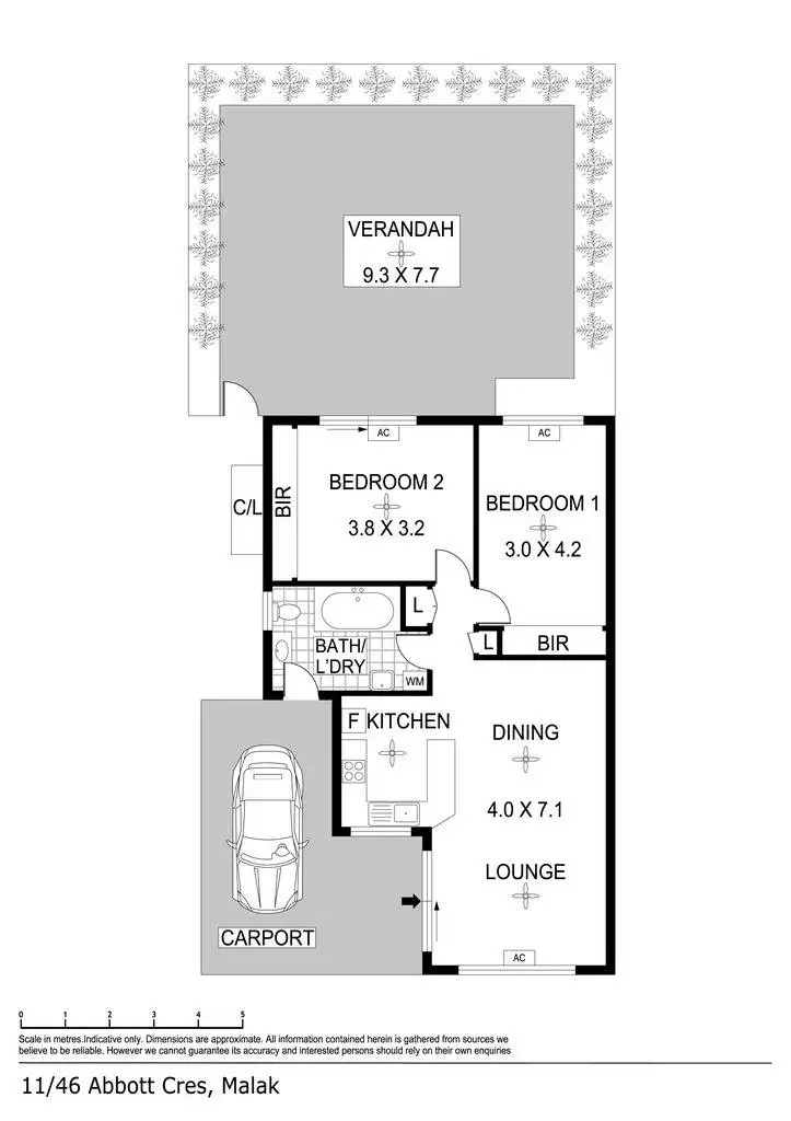 Floorplan of Homely unit listing, 11/46 Abbott Crescent, Malak NT 812