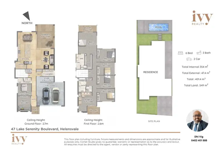 Floorplan of Homely house listing, 47 Lake Serenity Boulevard, Helensvale QLD 4212