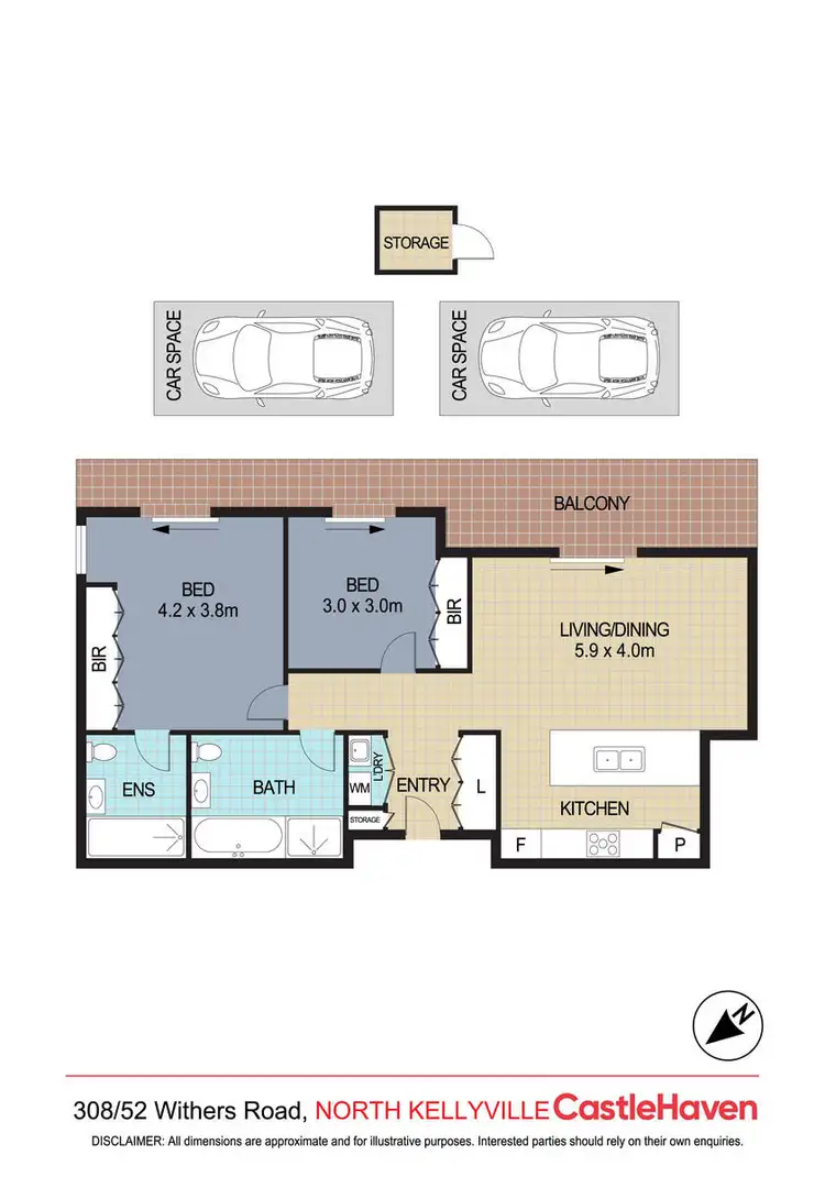 Floorplan of Homely apartment listing, 308/52 Withers Road, North Kellyville NSW 2155