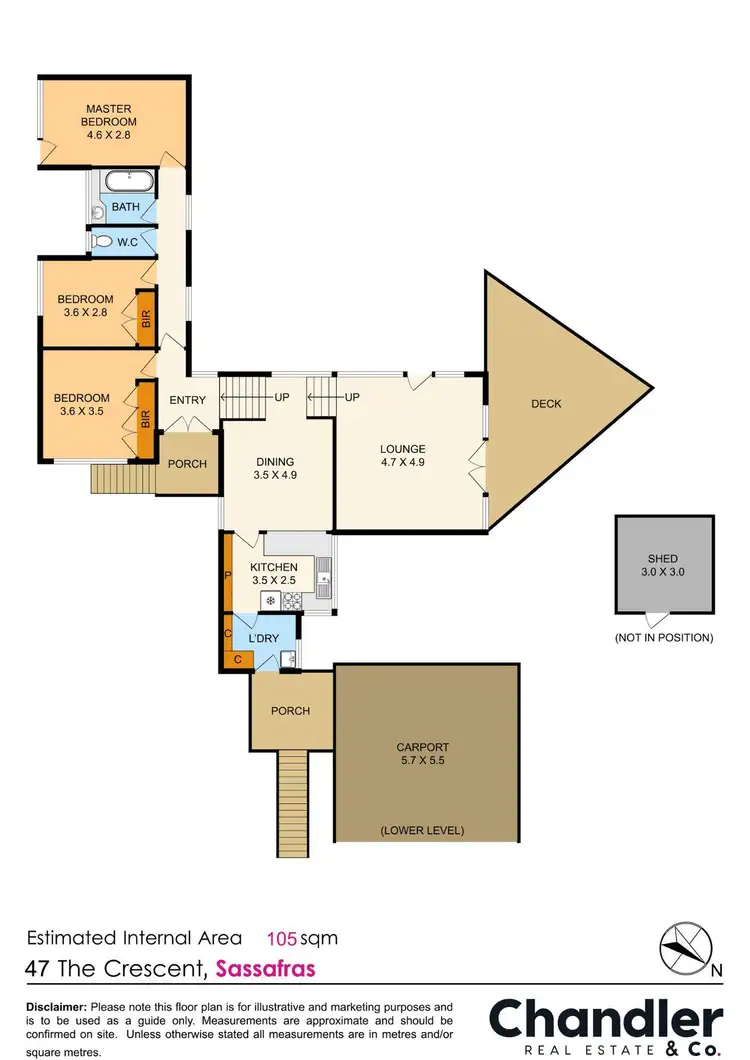 Floorplan of Homely house listing, 47 The Crescent, Sassafras VIC 3787