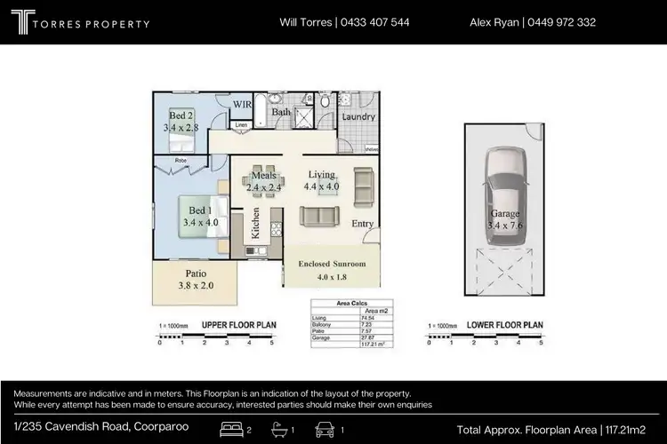 Floorplan of Homely apartment listing, 1/235 Cavendish Road, Coorparoo QLD 4151